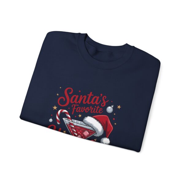 Christmas Sweatshirt - "Santa's Favorite Hot Mess" Crewneck Holiday Sweater