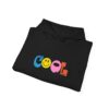 Cool Vibes Hoodie — Retro Smiley Colorblock Graphic Pullover