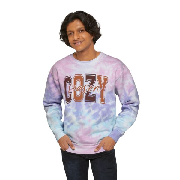 1825118857737260037_2048.jpeg Tie-Dye Sweatshirt — "Cozy" Graphic Crewneck