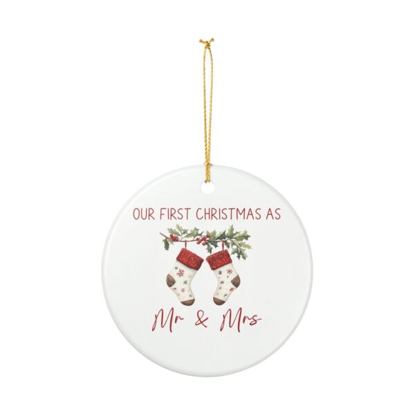 Our First Christmas as Mr. & Mrs. Ceramic Ornament
