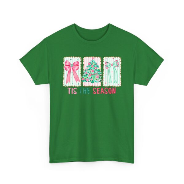 T-Shirt — 'Tis The Season' Pastel Christmas Tree & Bows Holiday Tee