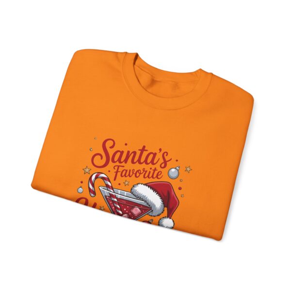 Christmas Sweatshirt - "Santa's Favorite Hot Mess" Crewneck Holiday Sweater