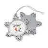 Pewter Snowflake Ornament — “Our First Christmas as Mr. & Mrs.” Holiday Keepsake