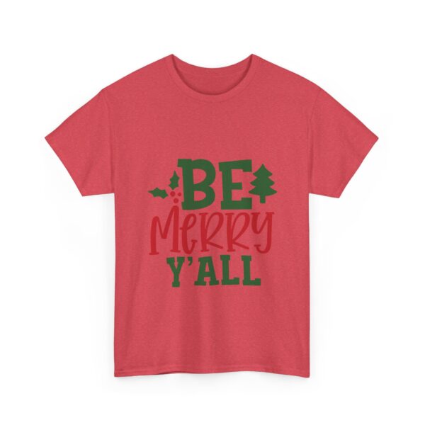 Christmas T-Shirt — "Be Merry Y'all" Festive Holiday Tee