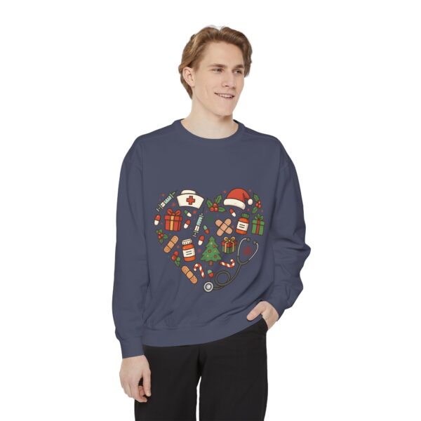 Nurse Christmas Sweatshirt — Holiday Medical Heart Design
