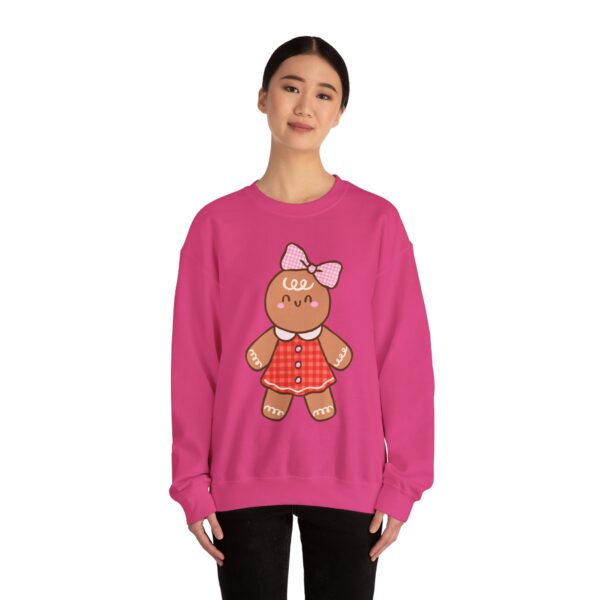 2706140073232514981_2048.jpeg Gingerbread Girl Crewneck Sweatshirt — Cute Holiday Cookie Graphic