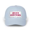 Made Customs White Dad Cap — Embroidered Patch Baseball Hat