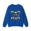 Christmas Nurse Crewneck Sweatshirt — Cute Holiday Medical Ribbon & Icons Design