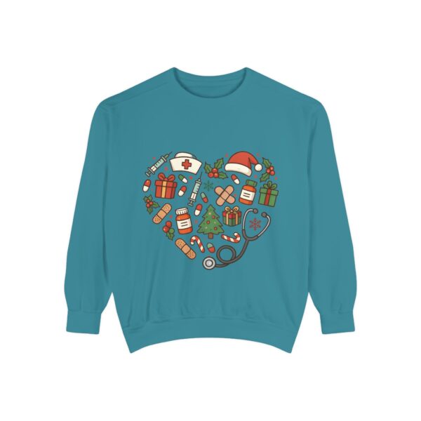 Nurse Christmas Sweatshirt — Holiday Medical Heart Design