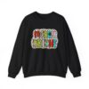 Crewneck Sweatshirt — Merry & Bright Colorful Holiday Graphic