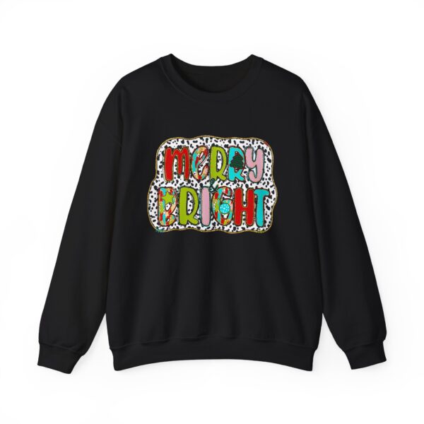 Crewneck Sweatshirt — Merry & Bright Colorful Holiday Graphic