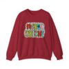 Crewneck Sweatshirt — Merry & Bright Colorful Holiday Graphic