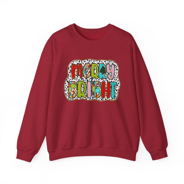Crewneck Sweatshirt — Merry & Bright Colorful Holiday Graphic