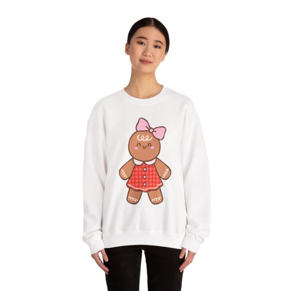 3984375461008507184_2048.jpeg Gingerbread Girl Crewneck Sweatshirt — Cute Holiday Cookie Graphic