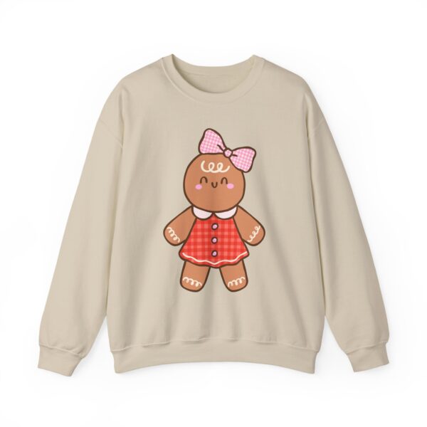 4087549951470080262_2048.jpeg Gingerbread Girl Crewneck Sweatshirt — Cute Holiday Cookie Graphic