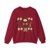 Christmas Nurse Crewneck Sweatshirt — Cute Holiday Medical Ribbon & Icons Design