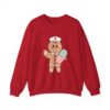 Gingerbread Nurse Crewneck Sweatshirt – Cute Holiday Medical Cookie Design