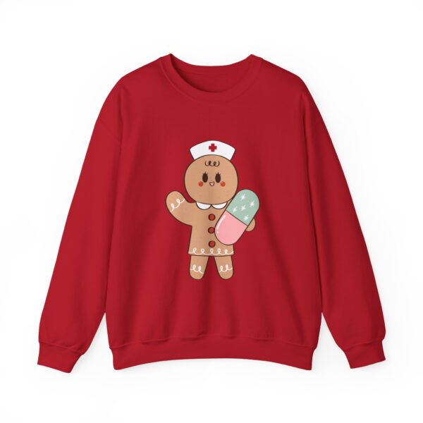 Gingerbread Nurse Crewneck Sweatshirt – Cute Holiday Medical Cookie Design