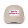 Made Customs White Dad Cap — Embroidered Patch Baseball Hat