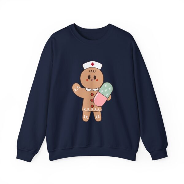 Gingerbread Nurse Crewneck Sweatshirt – Cute Holiday Medical Cookie Design