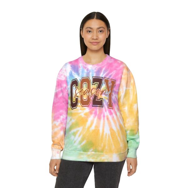 4741744674968084074_2048.jpeg Tie-Dye Sweatshirt — "Cozy" Graphic Crewneck
