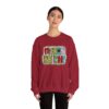 Crewneck Sweatshirt — Merry & Bright Colorful Holiday Graphic