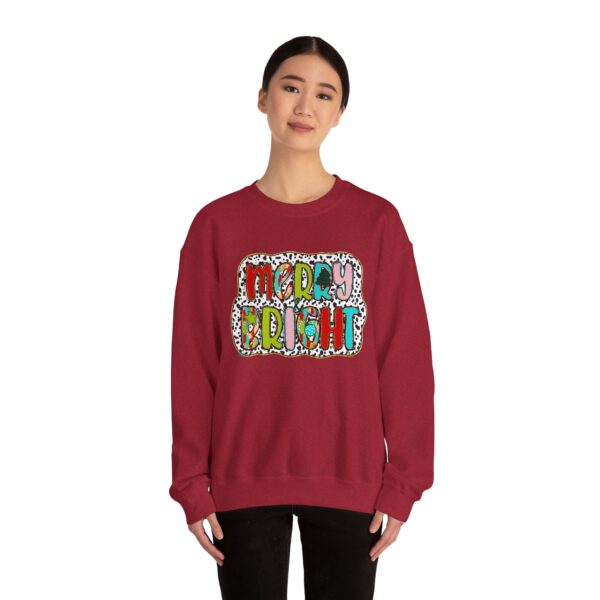 Crewneck Sweatshirt — Merry & Bright Colorful Holiday Graphic
