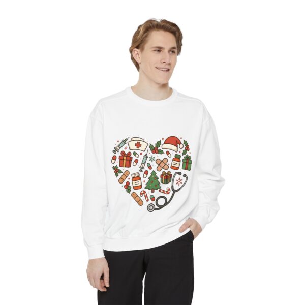 Nurse Christmas Sweatshirt — Holiday Medical Heart Design