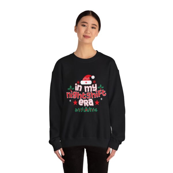 5831651851718896574_2048.jpeg Night Shift Crewneck Sweatshirt – "in my nightshift era" Holiday Nurse/Worker Sweatshirt