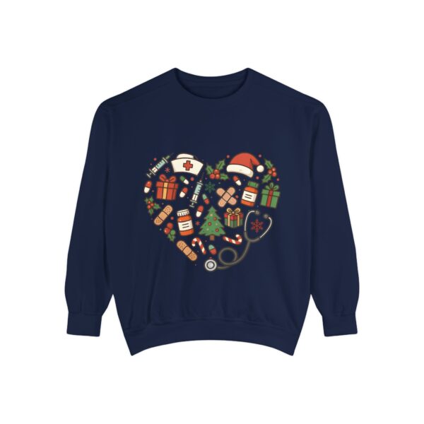 Nurse Christmas Sweatshirt — Holiday Medical Heart Design