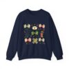 Christmas Nurse Crewneck Sweatshirt — Cute Holiday Medical Ribbon & Icons Design