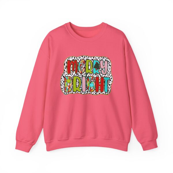 Crewneck Sweatshirt — Merry & Bright Colorful Holiday Graphic