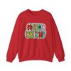 Crewneck Sweatshirt — Merry & Bright Colorful Holiday Graphic