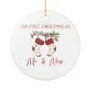 Our First Christmas as Mr. & Mrs. Ceramic Ornament