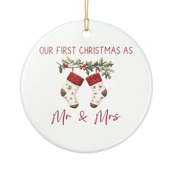 Our First Christmas as Mr. & Mrs. Ceramic Ornament
