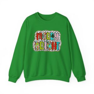 6871356665980810100_2048.jpeg Crewneck Sweatshirt — Merry & Bright Colorful Holiday Graphic