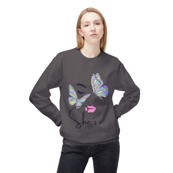 7203120305721474424_2048.jpeg Butterfly Face Crewneck Sweatshirt