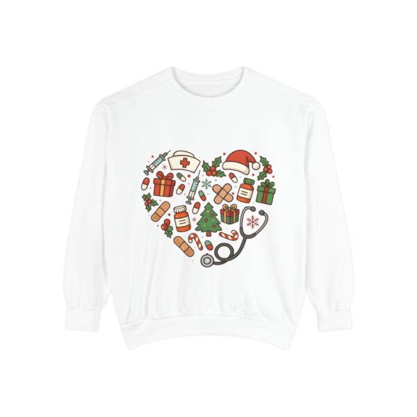 Nurse Christmas Sweatshirt — Holiday Medical Heart Design