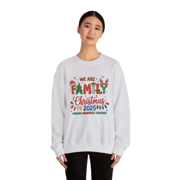 Family Christmas 2025 Crewneck Sweatshirt – "We Are Family" Holiday Sweatshirt
