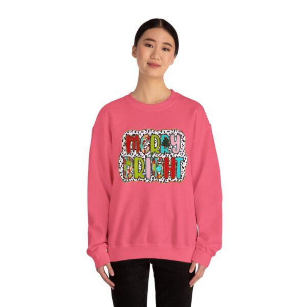 Crewneck Sweatshirt — Merry & Bright Colorful Holiday Graphic
