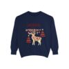 8085272667726626799_2048.jpeg Christian Christmas Sweatshirt — "The Jesus Era" Festive Reindeer Crewneck