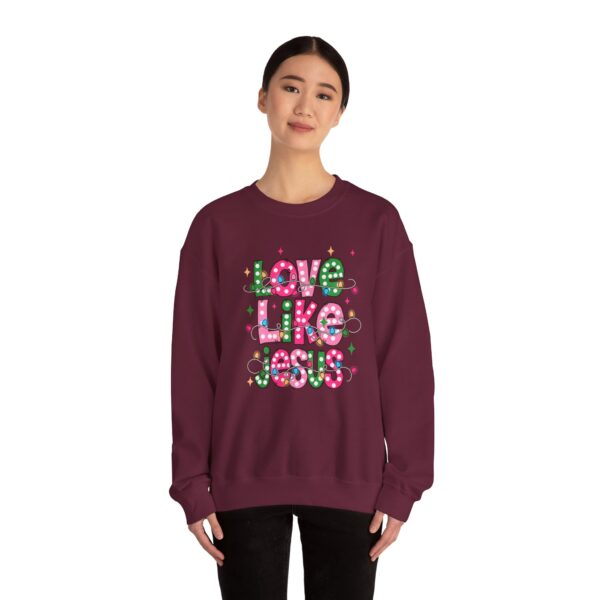 8268747334581313735_2048.jpeg Love Like Jesus Sweatshirt