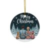 9250911114919190946_2048.jpeg Merry Christmas Family Ceramic Ornament — Personalized Two-Sided Holiday Decor