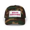 Made Customs White Dad Cap — Embroidered Patch Baseball Hat