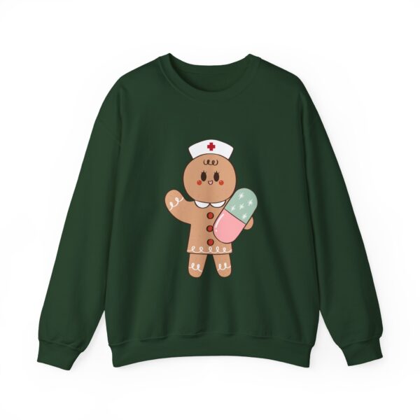 Gingerbread Nurse Crewneck Sweatshirt – Cute Holiday Medical Cookie Design