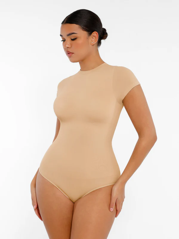 Feelingirl-Seamless-Slim-Tank-Bodysuits-Outfits-for-Going-Out-SK1f2 FeelinGirl Tummy Control Seamless Short Sleeve Bodysuit
