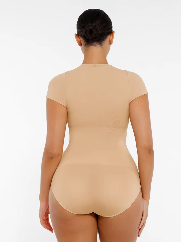 Feelingirl-Seamless-Slim-Tank-Bodysuits-Outfits-for-Going-Out-SK1f6 (1) FeelinGirl Tummy Control Seamless Short Sleeve Bodysuit
